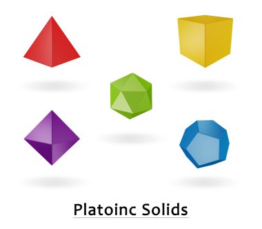 platoic solids clipart