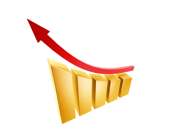 Curve growth chart — Stock Photo, Image