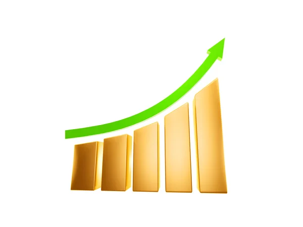 Curve growth chart — Stock Photo, Image