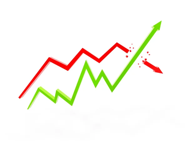 Dos gráfico de flecha —  Fotos de Stock