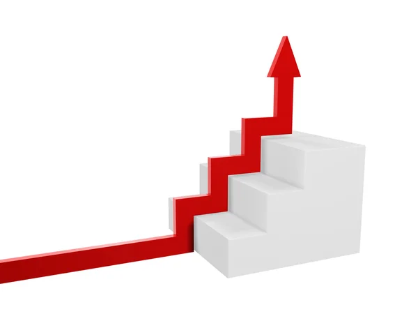 Arrow ascend steps — Stock Photo, Image