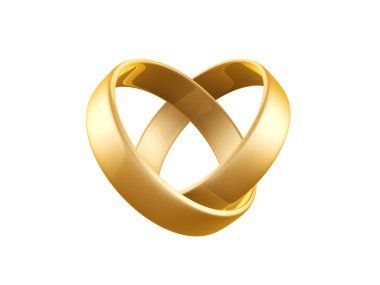 golden wedding ring clipart