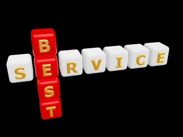 Beste service cross woord — Stockfoto
