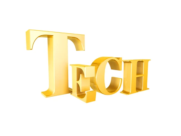 Золотой символ технологии — стоковое фото