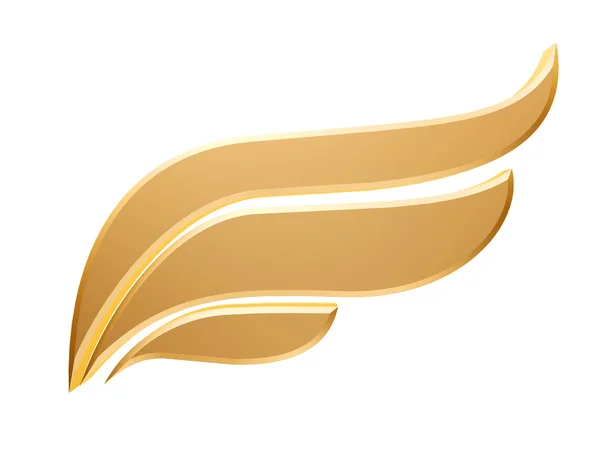 Golden wing symbol — Stock Photo, Image