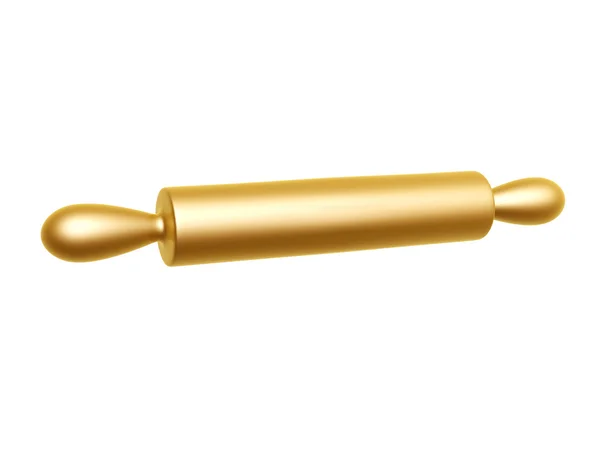 Gold rolling pin Royalty Free Stock Images