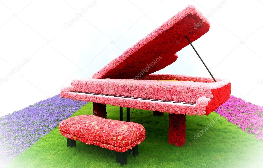Piano on grass