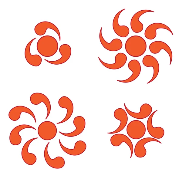 Sun symbols — Stock Vector