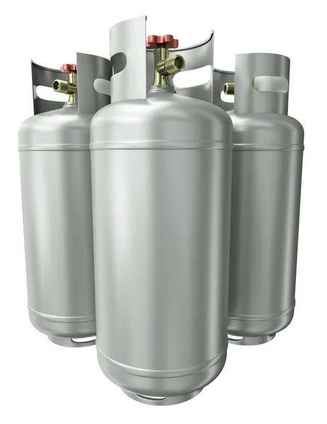 Three gas containers — Stock Photo, Image