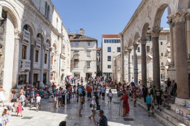 turistler Split, Hırvatistan
