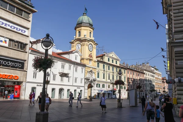 Centro da cidade de Rijeka, Croácia — Fotografia de Stock