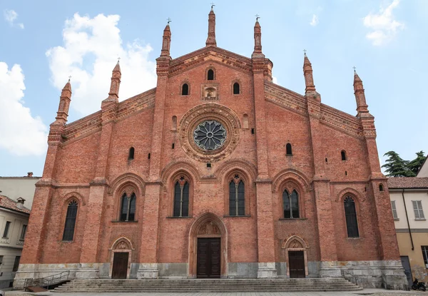 Kerk van Santa maria del carmine in pavia Rechtenvrije Stockafbeeldingen