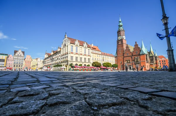 Wroclaw, 폴란드에 있는 시장 광장 — 스톡 사진