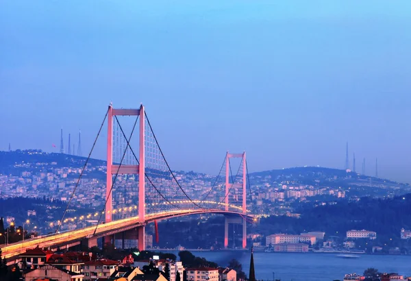 Ponte sul Bosforo di Istanbul Foto Stock Royalty Free