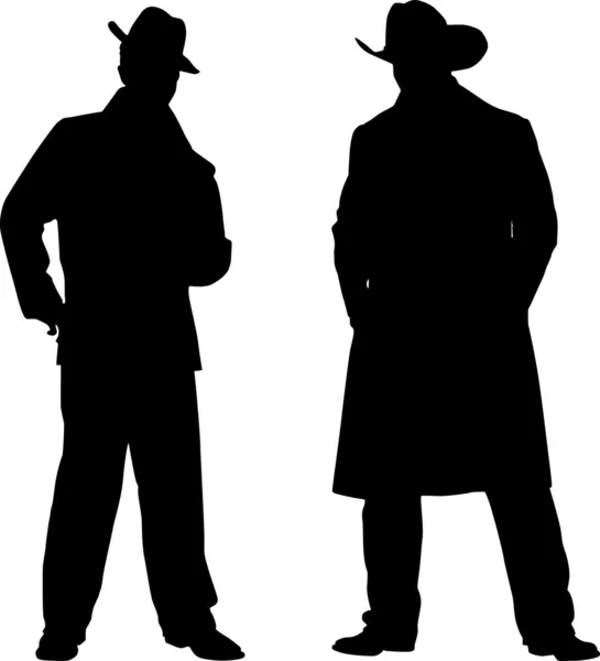 Silhouettes of men — Stock Vector