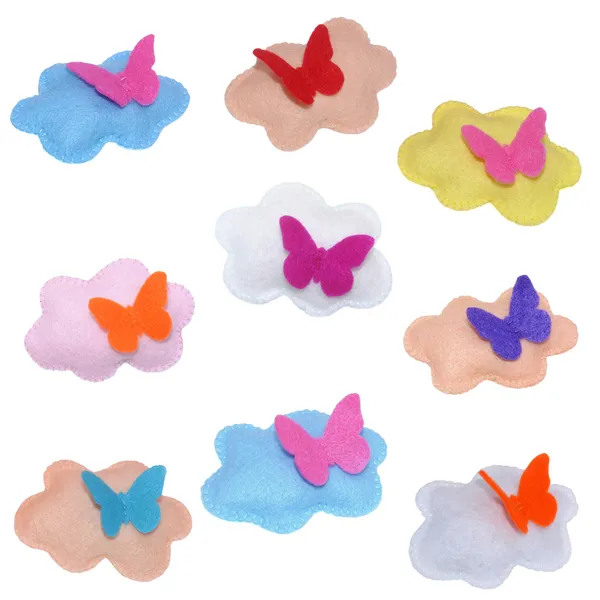 Clouds with butterfly — Stock Photo, Image