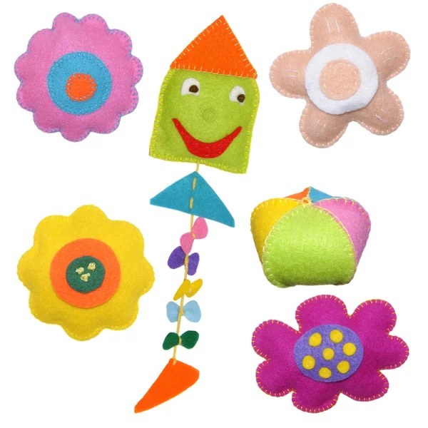 Kite and flowers — Stock Photo, Image