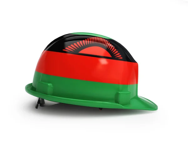 Inşaat kask Malawian bayrağı — Stok fotoğraf
