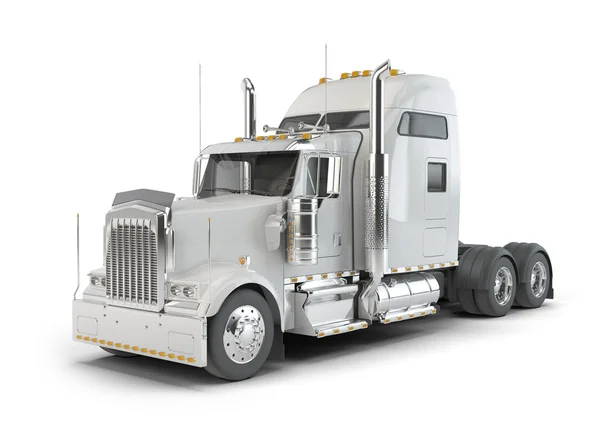 Witte Amerikaanse vrachtwagen — Stockfoto