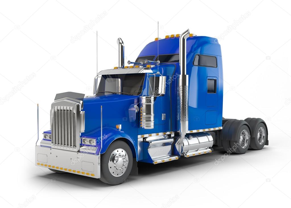 Blue american truck
