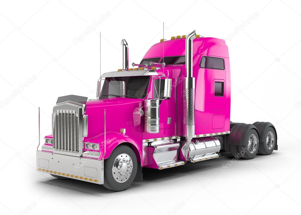 Pink american truck