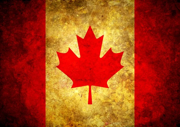 Grunge 加拿大国旗 — 图库照片