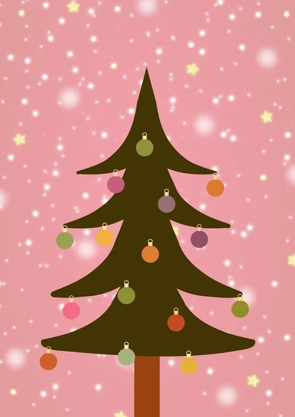 Illustrated Christmas Tree — Stock Photo, Image