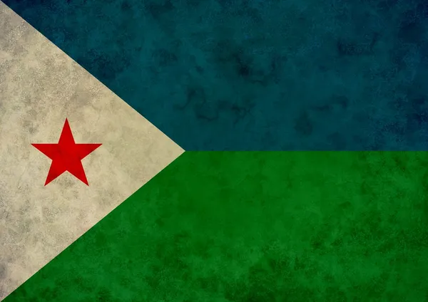 Grunge Djibouti Flag — Stock Photo, Image