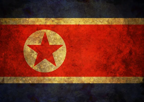 Grunge North Korea Flag — Stock Photo, Image