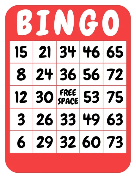 Bingo kaart — Stockfoto