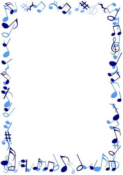 Blauwe muziek frame — Stockfoto