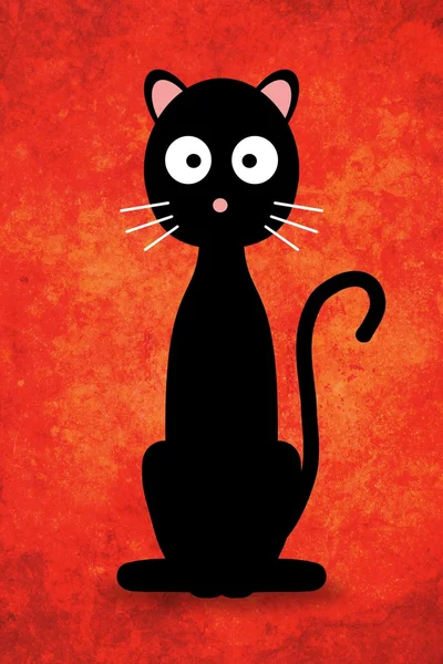 Gato de dibujos animados negro — Foto de Stock