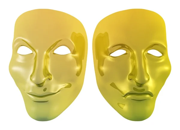 Goldene Masken — Stockfoto