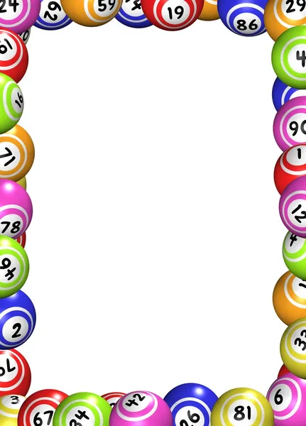 Bingo ballen frame Stockfoto