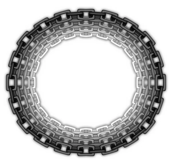 Moldura de corrente oval — Fotografia de Stock