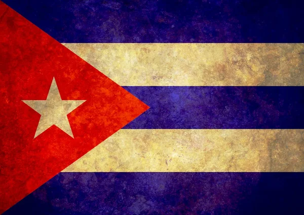 Bandera Grunge Cuba — Foto de Stock