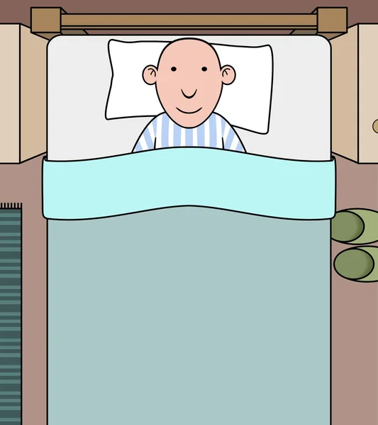 Person im Bett — Stockfoto