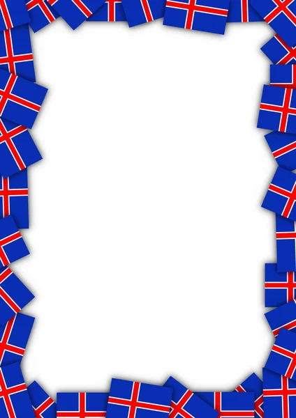 Iceland flag frame — Stock Photo, Image