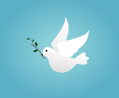 dove with Olive branch clipart