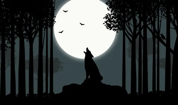 Howling at the Moon — Stock Photo, Image