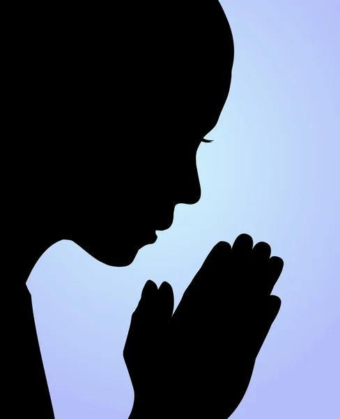 Kız için dua — Stok fotoğraf
