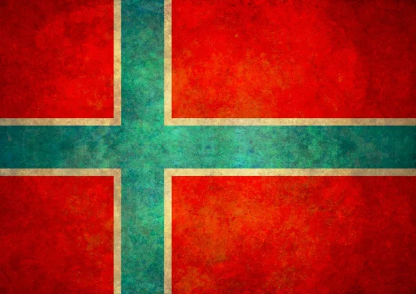 Grunge 挪威国旗 — 图库照片