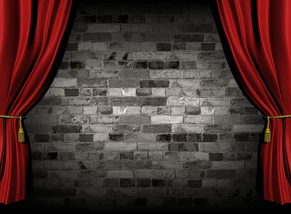 Curtains and wall — Stock Photo, Image