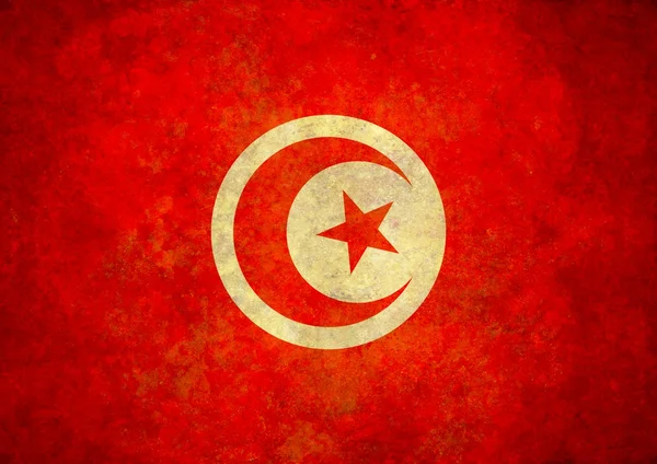 Grunge Tunisia Bandiera — Foto Stock