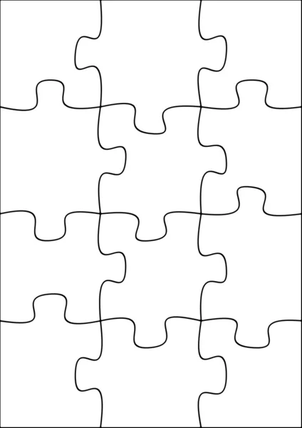 12 piece blank puzzle — Stock Photo © darrenw #32473077