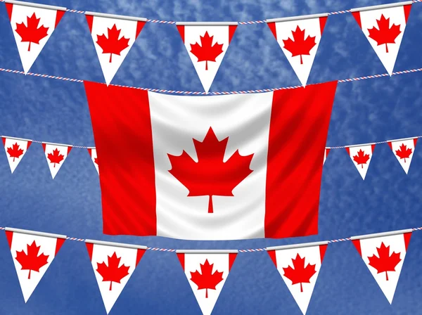 Kanada flaggor — Stockfoto