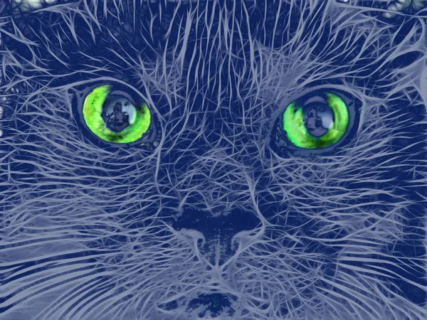 Анотація кішки обличчя Стокова Картинка