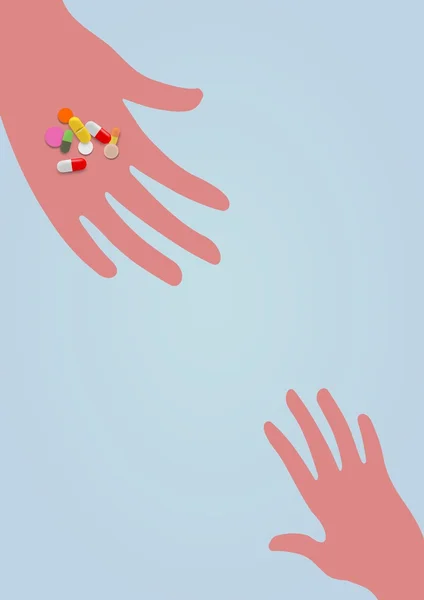 Dare farmaci ai bambini — Foto Stock
