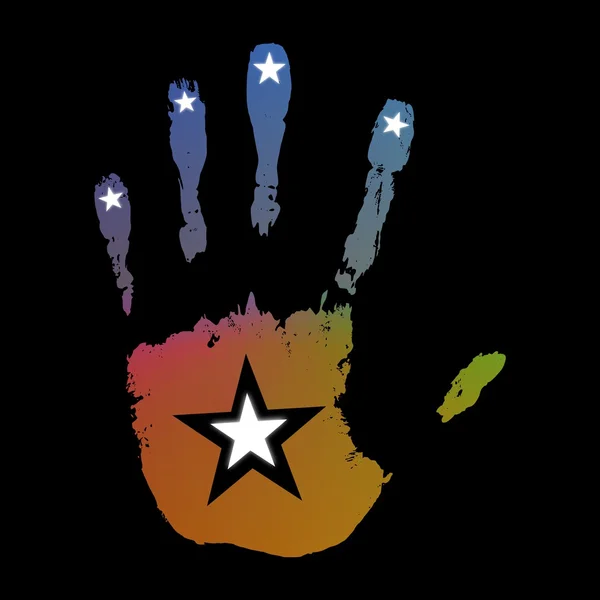 Abstract Star Hand — Stock Photo, Image