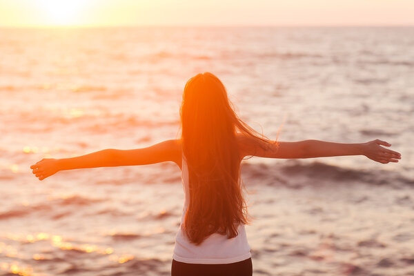 Free woman enjoying freedom